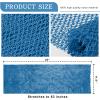 2 Pieces Authentic African Net Sponge, Long Nylon Exfoliating Net Sponge Back Body Washcloth for Deep Clean and Smooth Skin, African Net Sponge Stretch Length to 63 inches (Blue, Blue) view 4