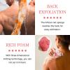 2 Pieces Authentic African Net Sponge, Long Nylon Exfoliating Net Sponge Back Body Washcloth for Deep Clean and Smooth Skin, African Net Bath Sponge Stretch Length to 63 inches (Pink, Orange) view 3