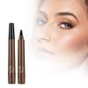 2Pc Microblading Eyebrow Pencil, 2024 Magic Eyebrow Tattoo Pencil 4 Fork Tip, Waterproof Brow Pencil with Micro-Fork Tip, Natural Fine Stroke Eyebrow Pen (Brown-2Pcs) view 1