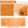 2 Pieces Authentic African Net Sponge, Long Nylon Exfoliating Net Sponge Back Body Washcloth for Deep Clean and Smooth Skin, African Net Bath Sponge Stretch Length to 63 inches (Black, Orange) view 4