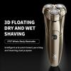 BJFSEAFN Electric Shaver Shaving Machine 3D Floating Triple Blade Razor Men IPX7 Waterproof Rechargeable Washable Beard Trimmer(Steel 3s 1 Head) view 2