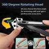 360 Degree Rotating Long Handle Fingernail Clipper (Black) view 2