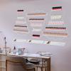 ATOLOMOTOR Wall-Mounted Nail Polish Racks,5 Tiers Metal Badminton-Shaped Cosmetic Display Rack,Essential Oil Wall Organizer Shelf for Home Spa Nail Salon Shop (White) view 2