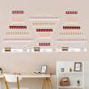 ATOLOMOTOR Wall-Mounted Nail Polish Racks,5 Tiers Metal Badminton-Shaped Cosmetic Display Rack,Essential Oil Wall Organizer Shelf for Home Spa Nail Salon Shop (White) view 3