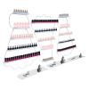 ATOLOMOTOR Wall-Mounted Nail Polish Racks,5 Tiers Metal Badminton-Shaped Cosmetic Display Rack,Essential Oil Wall Organizer Shelf for Home Spa Nail Salon Shop (White) view 4