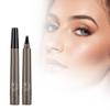 2Pc Microblading Eyebrow Pencil, 2024 Magic Eyebrow Tattoo Pencil 4 Fork Tip, Waterproof Brow Pencil with Micro-Fork Tip, Natural Fine Stroke Eyebrow Pen (Grey-2Pcs) view 1