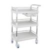 AKALNNB Movable Trolleys,Large 3 Shelf Beauty Trolley Spa Storage Cart on Wheels, Heavy Duty Rolling Trolley, Stainless Steel & Abs Plastic/with Drawer/L (with Drawer M) view 1