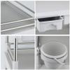 AKALNNB Movable Trolleys,Large 3 Shelf Beauty Trolley Spa Storage Cart on Wheels, Heavy Duty Rolling Trolley, Stainless Steel & Abs Plastic/with Drawer/L (with Drawer M) view 4