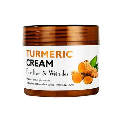 SBS STOW BULK SUPPLY Turmeric Cream for Face & Body  Natural Moisturizer W/Vitamin E, Olive, Coconut Oil  Acne & Wrinkle Cream, Dark Spot & Pore Cleansing (10.6 Fl Oz)