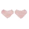 2Pcs Jadestone Eye Pad, Heart Shaped Facial Massage with Wrinkles Puffiness Removal Reusable for Relaxation Reduce Dark Circles Stress Skin Care Rose Quartz view 1