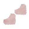2Pcs Jadestone Eye Pad, Heart Shaped Facial Massage with Wrinkles Puffiness Removal Reusable for Relaxation Reduce Dark Circles Stress Skin Care Rose Quartz view 3