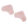 2Pcs Jadestone Eye Pad, Heart Shaped Facial Massage with Wrinkles Puffiness Removal Reusable for Relaxation Reduce Dark Circles Stress Skin Care Rose Quartz view 4