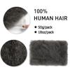 FASHION IDOL Afro Kinkys Bulk Human Hair for Dreadlock Extensions Loc Repair Braiding Twist Tight Afro Kinky Human Hair for Loc 1 Pack 50 Gram Gray 16 Inches 1.8 Oz view 4