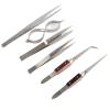6pcs Self - Locking Jewelry Tweezers Set - Straight & Curved Tips, Ideal for Jewelry Makers and Processing Workers view 2