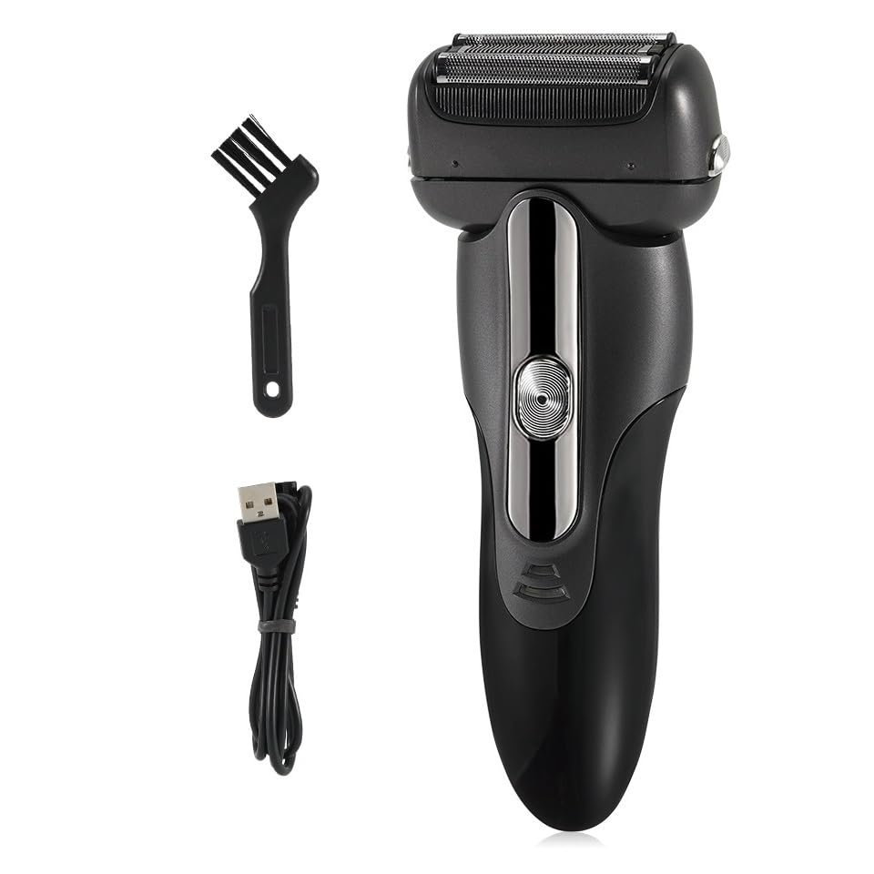 BJFSEAFN Reciprocating Electric Shaver 3 Blade Shaving System USB Rechargeable Shaving Machine for Men Razor Shaver Barber Electric(Gray)
