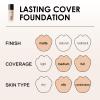 CARSLAN Lasting Cover Foundation, 24H Longlasting Full Coverage Matte Finish Face Makeup, Poreless, Lightweight, Waterproof, Oil Free Liquid Foundation, N01 view 4
