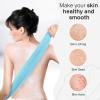 Yiclick Exfoliating Washcloth Towel, Japanese Exfoliating Bath Wash Cloth for Body Exfoliation, Korean Back Scrubber Washer for Shower, African Net Sponge Brush Loofah Exfoliator (Blue) view 4