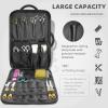 AUROTIER Barber Bag with Insulated Pocket, Portable Backpack for Clippers and Supplies, Travel Hairstylist Smart Bag with USB Charging Port, Water-resistant, Black view 2