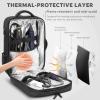 AUROTIER Barber Bag with Insulated Pocket, Portable Backpack for Clippers and Supplies, Travel Hairstylist Smart Bag with USB Charging Port, Water-resistant, Black view 3