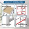 Washing Machine Drying Rack Stacking Kits, Above Washing Machine Storage Rack for Front Loader Washing Machines, Height Adjustable, Load Capacity 300kg, for Bathroom Kitchen view 3
