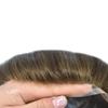 Toupee for Men with 100% Human Hair,Natural Hairline Lace Front Hair Pieces Replacement for Men 8"x10" Fine Mono Poly Skin Mens Toupee Hairpieces #17 Dark Ash Blonde-130% Medium Density view 4