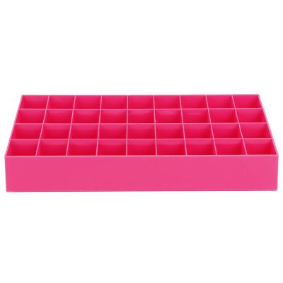 36 Grids Makeup Organizer Storage Box Display Stand Cosmetic Desktop Lipstick Rack Container (Roseate)