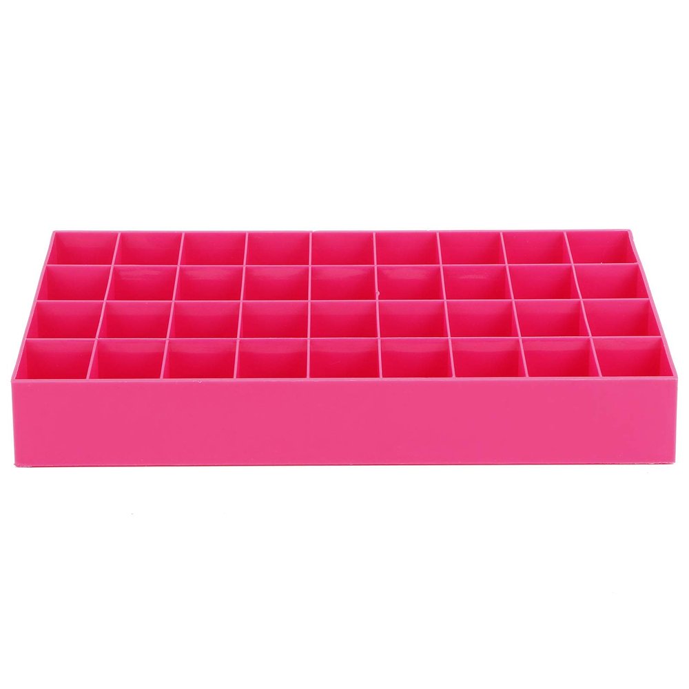 36 Grids Makeup Organizer Storage Box Display Stand Cosmetic Desktop Lipstick Rack Container (Roseate)