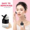 2 PCS 10g/0.34oz Empty Loose Powder Case with Sponge Powder Puff Reusable Plastic Loose Powder Container DIY Makeup Powder Jars Portable Cosmetic Storage Black view 4