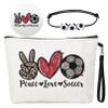 SOIDRAM Soccer Makeup Bag for Women & Girls - Coach & Team Gifts for Soccer Lovers & Fans view 1