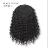 Isaic Ponytail Extension 16 Inch Long Wavy Curly Ponytails Drawstring Ponytail for Black Women Black Pony Tails Hair Extensions Synthetic Hairpiece for Daily Use view 3