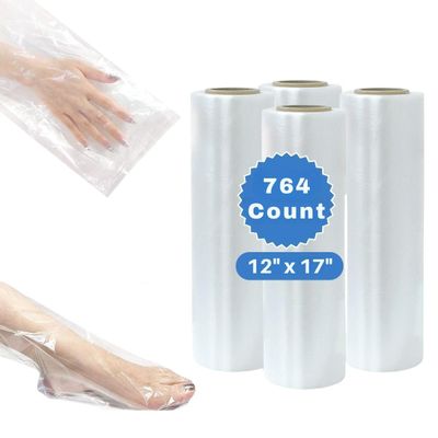 TP Plastic Paraffin Wax Bags for Hands and Feet 764 Pcs, 12" x 17", 15 Micron Disposable Plastic Liners for Paraffin Wax Machine, Paraffin Glove Socks for Spa Wax Treatments, Bath Hand Foot Use
