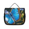 VFKLT Hanging Toiletry Bag Blue Butterfly Travel Makeup Bag Organizer Waterproof Cosmetic Bag for Women Men view 1