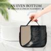VFKLT Hanging Toiletry Bag Cowboy Black Hat Western Boots Travel Makeup Bag Organizer Waterproof Cosmetic Bag for Women Men view 3