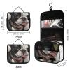 VFKLT Hanging Toiletry Bag Boston Terrier Travel Makeup Bag Organizer Waterproof Cosmetic Bag for Women Men view 2