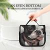 VFKLT Hanging Toiletry Bag Boston Terrier Travel Makeup Bag Organizer Waterproof Cosmetic Bag for Women Men view 3