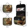 VFKLT Hanging Toiletry Bag Wildlife Forest Squirrel Travel Makeup Bag Organizer Waterproof Cosmetic Bag for Women Men view 2