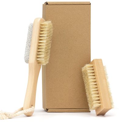 ABuYanOIn Wooden Nail Cleaning Brush, for Scrubber Hand Fingernails and Toenail As Well As (Pumice) Ankle Exfoliation (2 Pack)