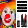 FIVEFULU Black Red White Face Paint Halloween Makeup Kit, Matte Lipstick Set Football Baseball Eye Black Stick, Body Paint Face Makeup for Halloween Zombie Clown Vampire Skeleton Joker Cosplay view 4