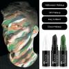 FIVEFULU Black Green White Face Paint Halloween Makeup Kit, Matte Lipstick Set Football Baseball Eye Black Stick, Body Paint Face Makeup for Halloween Zombie Clown Vampire Skeleton Witch Joker view 4