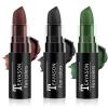 FIVEFULU Black Brown Green Face Paint Halloween Makeup Kit, Matte Lipstick Set Football Baseball Eye Black Stick, Body Paint Face Makeup for Halloween Witch Deer Werewolf Face Camo Hunting view 1