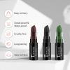 FIVEFULU Black Brown Green Face Paint Halloween Makeup Kit, Matte Lipstick Set Football Baseball Eye Black Stick, Body Paint Face Makeup for Halloween Witch Deer Werewolf Face Camo Hunting view 2