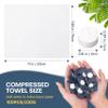 Fcaeon Disposable Face Towel 100 Count Compressed Towel Tablets Individually Wrapped 97.5 Inch Portable Washcloths Compact Cloths for Travel Hiking Camping Gym Fitness Outdoor Gear Hotel Stay (Blue) view 3