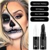 FIVEFULU Black and White Face Paint Halloween Makeup Kit, Matte Lipstick Set Eye Black Stick, Body Paint Face White Foundation Makeup for Halloween Zombie Clown Vampire Skeleton Skull Joker view 4