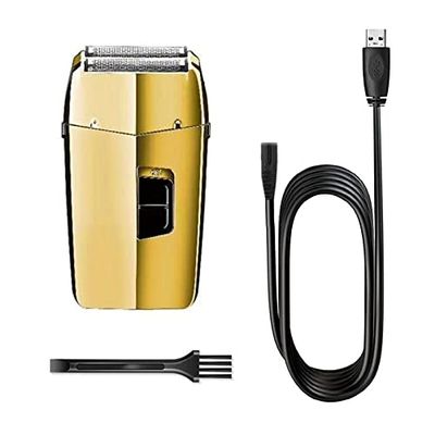 BJFSEAFN Waterproof Powerful Rechargeable Electric Shaver for Men Beard Hair Electric Razor Bald Shaving Machine and Finishing Fade(Gold)