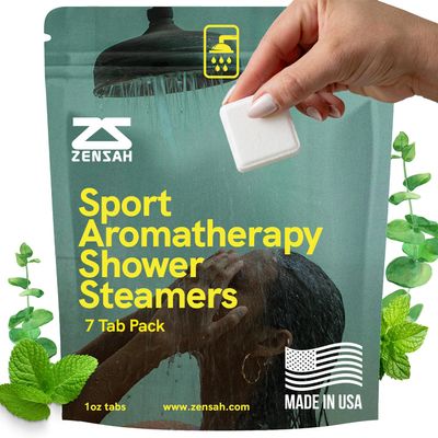 Zensah Sport Shower Steamers - Relaxing Aromatherapy, USA Made with Natural Eucalyptus Essential Oil, Travel Friendly, Self Care, Colds, Christmas Stocking Stuffers for Runners and Muscle Recovery
