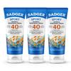 Badger Reef Safe Sunscreen, Unscented SPF 40 Sport Mineral Sunscreen, 98% Organic, Water Resistant Zinc, Approved for Hawaii & Mexico Reefs, 2.9 fl oz, 3-Pack view 1