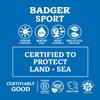 Badger Reef Safe Sunscreen, Unscented SPF 40 Sport Mineral Sunscreen, 98% Organic, Water Resistant Zinc, Approved for Hawaii & Mexico Reefs, 2.9 fl oz, 3-Pack view 3