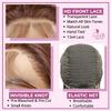 ARKINHAIR 13x4 CATCH Lace Wigs Pre Bleached Knot HD Lace Front Pre Plucked, Brazilian Virgin Human Hair Wigs -Straight (CHOCOLATE BROWN, 24) view 3