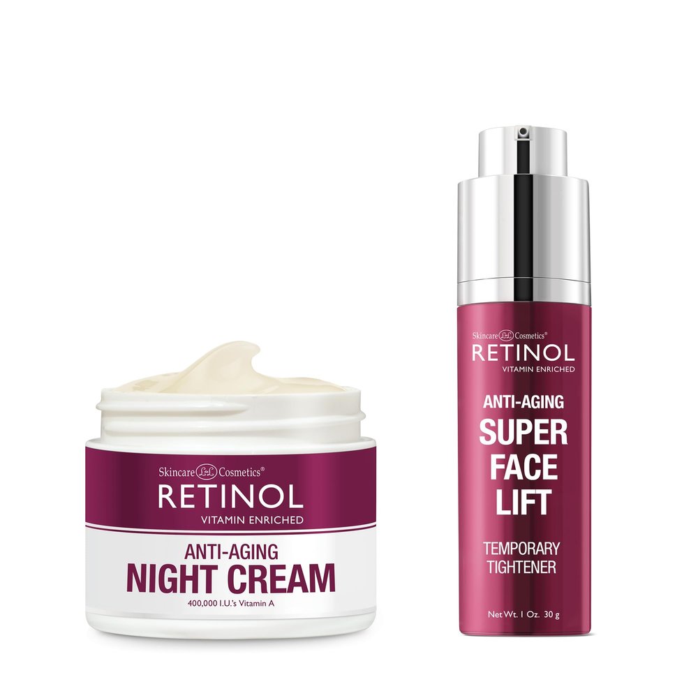 Retinol Night Cream  Works While You Sleep to Restore and Reduce Fine Lines and Wrinkles Super Face Lift - Visibly firms and tightens for a lifted, younger look. Infused, with Vitamins C &