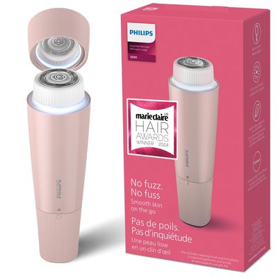 Philips Facial Hair Remover 5000 Series, Personal Groomer for Women, Cordless and Compact, with Hypoallergenic Head, Gentle and Quick Facial Hair Removal, Easy Touch-Ups, Model BRR454/00